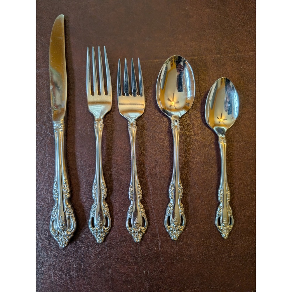 Oneida Community Brahms Stainless Steel Flatware 5pc Place Setting Silverware